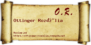 Ottinger Rozália névjegykártya